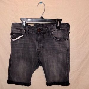 Men’s black denim Hollister shorts